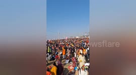 The Amrit Snan of Mauni Amavasya of Maha Kumbh is devotees begin after the situation is normal in Praygraj ,Northern India