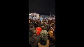 Exclusive- Sea of lights: 100,000 protest against the far-right in Berlin
