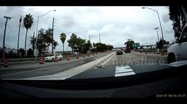 Car Flips After Merging Mistake