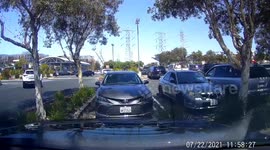Dashcam Captures Thieves in Parking Lot