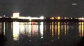 US, Bakersfield: Washington DC Boats and Helicopters Search Water after Helicopter and Airplane Collide