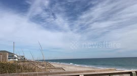 View of North Carolina beach in the afternoon