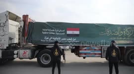 Egyptian aid trucks face challenges at Gaza border