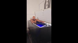 Man startled by falling freezer lid while bathing in Johannesburg, South Africa