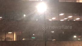 Winter storm warning issued as light snow blankets region in Pennsylvania, USA