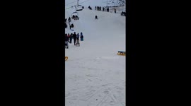 Man accidentally hits woman while sledding in Gura Humorului, Romania
