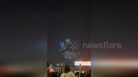 Dazzling drone display seen in Saigon for Chinese New Year