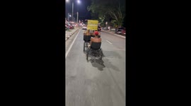 Cyclists' wild ride hilariously ends in instant regret