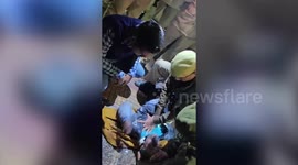 India: Lifesaving moment! Railway police revive man by performing CPR after sudden heart attack