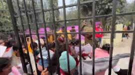 Police lathi charge Intermediate students insisted in examination centre Samastipur, Northern India