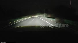 Driver crashes into mystery object left strewn across road