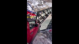 Tourist has a near miss when bald tyres send them over cliff edge