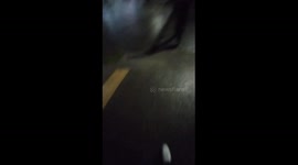 Explosive experiment: guy threw his shoes on electrical wires in Chile