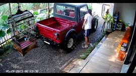 Unattended gear mishap: car rolls out and damages neighbor's house