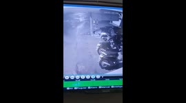 A guy accidentally stepped on a snake in the street!