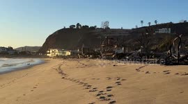 US: Damage caused by wildfires in Malibu