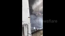 Israel: A fire has broken out near the Hagana train station in Tel Aviv, causing delays and changes to train services