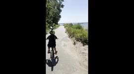 Summer bike ride on presque isle