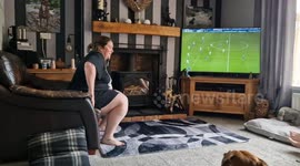 Girl breaks ankle while celebrating England's goal with pet