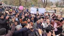 Journalists Protest in Pakistan's Capital Islamabad, Against Press Freedom Restriction 28 Jan 2025