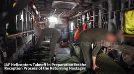 Israel: Attached is footage of the takeoff of IAF helicopters ahead of the reception of the returning hostages