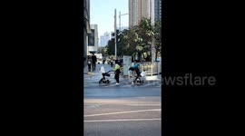 Locals amazed by unmanned baby stroller automatically following parent in China