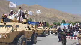 Afghanistan: Taliban with American armored vehicles in Panjshir, Afghanistan