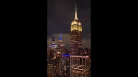 Empire State Building lit up green to mark Eagles Super Bowl win