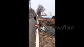 Man falls off bridge into river after setting off fireworks in China