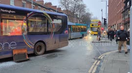 Trent Barton Bus Crashes into Nottingham City Transport Bus