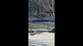 Swiftly Flowing River Suddenly Stops