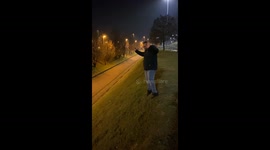 Nose Cleaned By Sidewalk Scrape