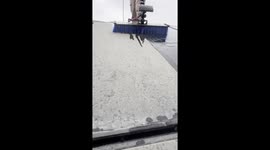 cleaning thick dust on solar panel up close