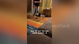 Double amputee and model fights to stay mobile as duct-taped prosthetics fall apart