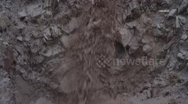 US, Los Angeles: Pacific Palisades Mudflow Worsens Along PCH Amid Storm Part 2