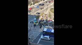 Serbia: Protest in front of the University of Belgrade Faculty of Law