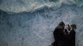 La Palma, Spain Waves Hitting Coast Drone Shot