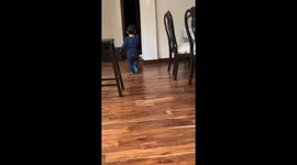 Three-Year-Old Gives Blanket And Hug To Old Dog