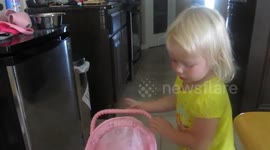 This is September 30, 2011 and is a video of my daughter when she was 3 years old, and I caught her talking to her baby doll and said 
