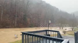 Widespread Flooding in Vergie, Kentucky, Washes Away Roads and Homes