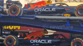 New F1 Red Bull liveries revealed as convoy takes to the streets of London ahead of launch event