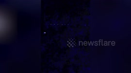 Man captures Starlink satellites soaring across night sky near military base