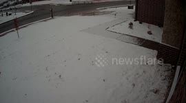 Runaway Go-Kart Crashes into Garage Door