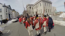 Salem Reenactment of 1775 Encounter Between British Troops and Colonial Rebels A Huge Success