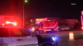 US, Las Vegas: Las Vegas Firefighters Rescue Driver and Kids Trapped After Crash With Box Truck