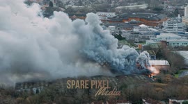 Wythenshawe fire this morning. I have original. Filmed by drone. 4K 60fps 10 bit d-log