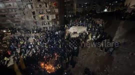 Lebanon: Crowds of citizens flock to the site of the assassination of Hezbollah Secretary-General, martyr Sayyed Hassan Nasrallah, in the southern suburbs of Beirut