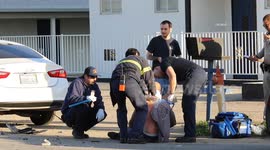 US, Bakersfield: Bakersfield Motorcycle Vs White Sedan