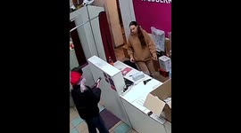 Woman mistakenly answers POS scanner as phone in Vitebsk, Belarus