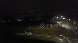 Freezing rain thunderstorm in Brackenridge, Pennsylvania